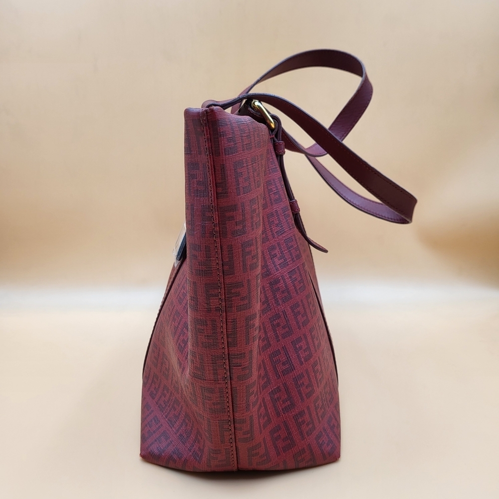 Fendi Rubino Zucchino Coated Canvas and Leather Tote..authentic.. w/COA.. - Picture 4 of 16